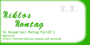 miklos montag business card